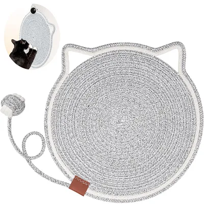 UAMLY Tapis à gratter pour chat, avec balle jouet UAMLY Tapis à gratter pour chat, avec balle jouet