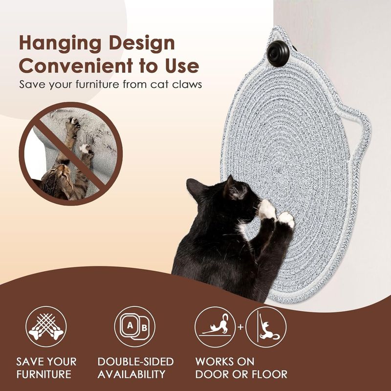 UAMLY Tapis à gratter pour chat, avec balle jouet