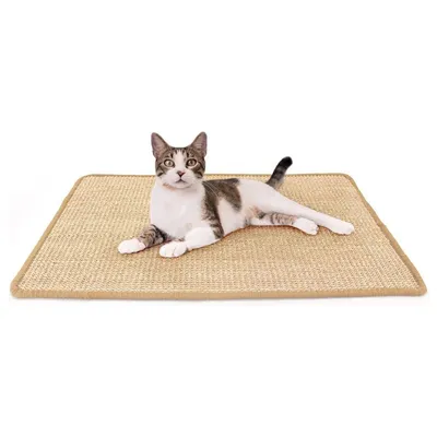 IntiMeg Alfombrilla antiarañazos de sisal para gatos, 60*40 cm
