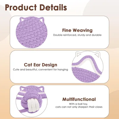 UAMLY Tapis à gratter pour chat, avec balle jouet