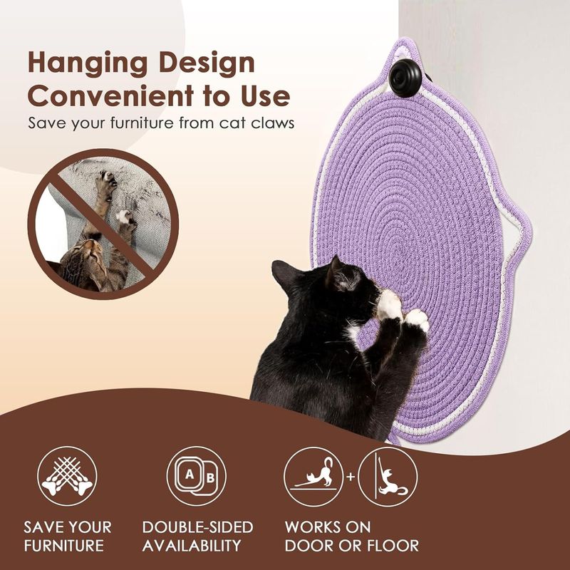 UAMLY Tapis à gratter pour chat, avec balle jouet