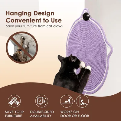UAMLY Tapis à gratter pour chat, avec balle jouet