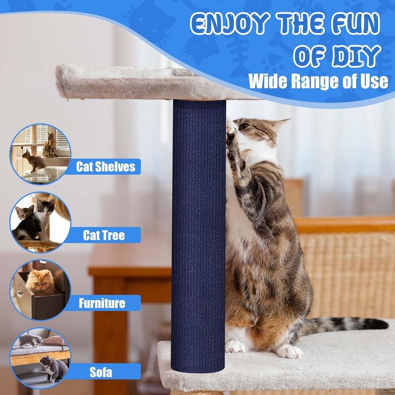 UAMLY Tapis griffoir adhésif pour chat, protection de canapé