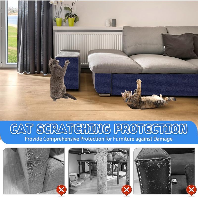 UAMLY Tapis griffoir adhésif pour chat, protection de canapé
