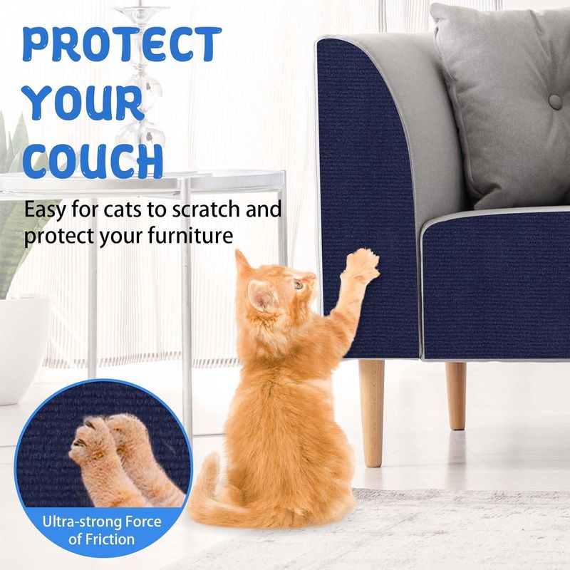 UAMLY Tapis griffoir adhésif pour chat, protection de canapé