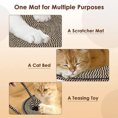 UAMLY Tapis à gratter pour chat, avec balle jouet