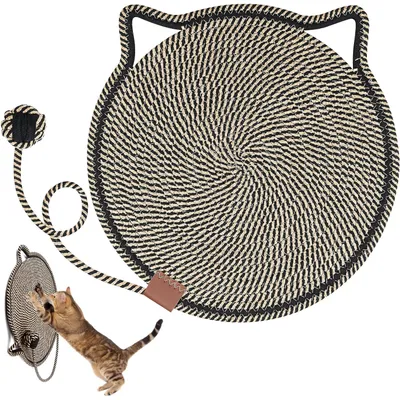 UAMLY Tapis à gratter pour chat, avec balle jouet