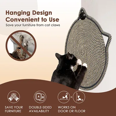 UAMLY Alfombrilla rascadora para gatos con pelota de juguete
