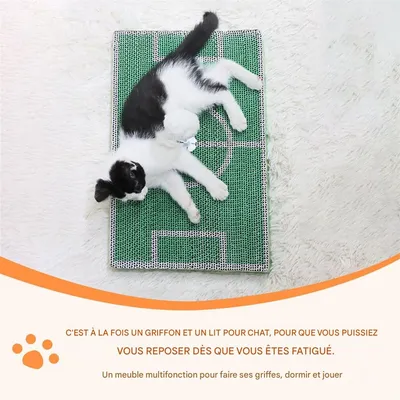 IntiMeg Rascador para gatos con diseño de campo de fútbol