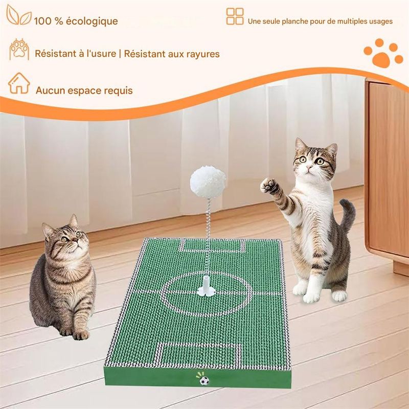 IntiMeg Griffoir pour chat avec motif terrain de football