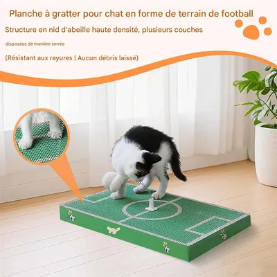 IntiMeg Rascador para gatos con diseño de campo de fútbol