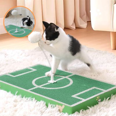 IntiMeg Griffoir pour chat avec motif terrain de football