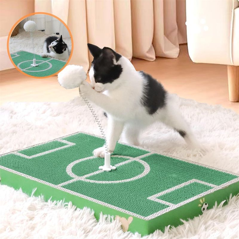 IntiMeg Griffoir pour chat avec motif terrain de football