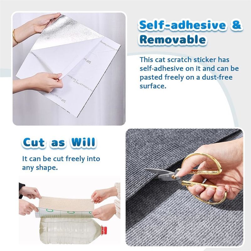 IntiMeg Tapis griffoir adhésif pour chat 30 x 100 cm