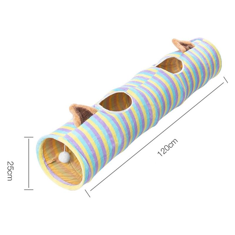 IntiMeg Tunnel jouet en daim pour chat et petits animaux