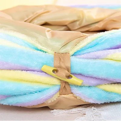 IntiMeg Tunnel jouet en daim pour chat et petits animaux