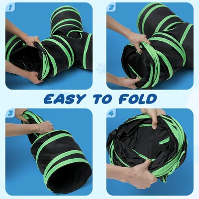 UAMLY Túnel para gatos con forma de hueso, de 4 vías