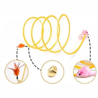 FurryFusion Tunnel à ressort en S pour chat