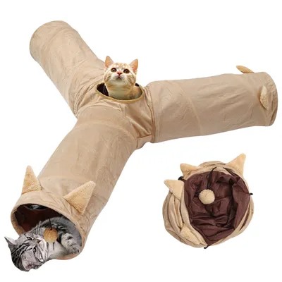 IntiMeg Tunnel pour chat, à trois canaux