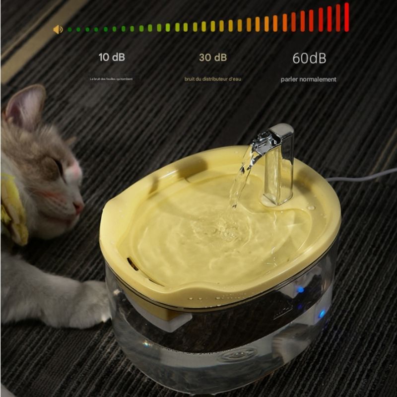 FurryFusion Fontaine à eau automatique pour chats et chiens 1,5 L
