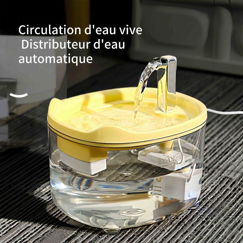 FurryFusion Fontaine à eau automatique pour chats et chiens 1,5 L