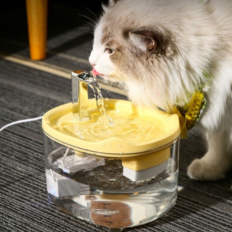 FurryFusion Fontaine à eau automatique pour chats et chiens 1,5 L