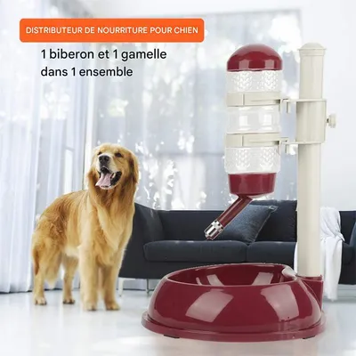 IntiMeg Distributeur d'eau et de nourriture pour chien et chat