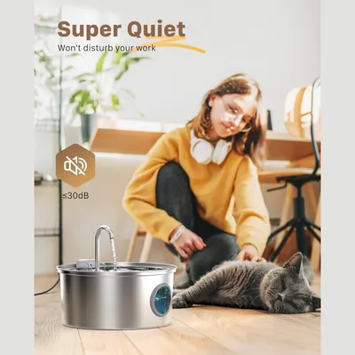 IntiMeg Fontaine à eau pour chat 3,2L