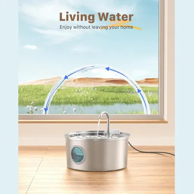 IntiMeg Fontaine à eau pour chat 3,2L