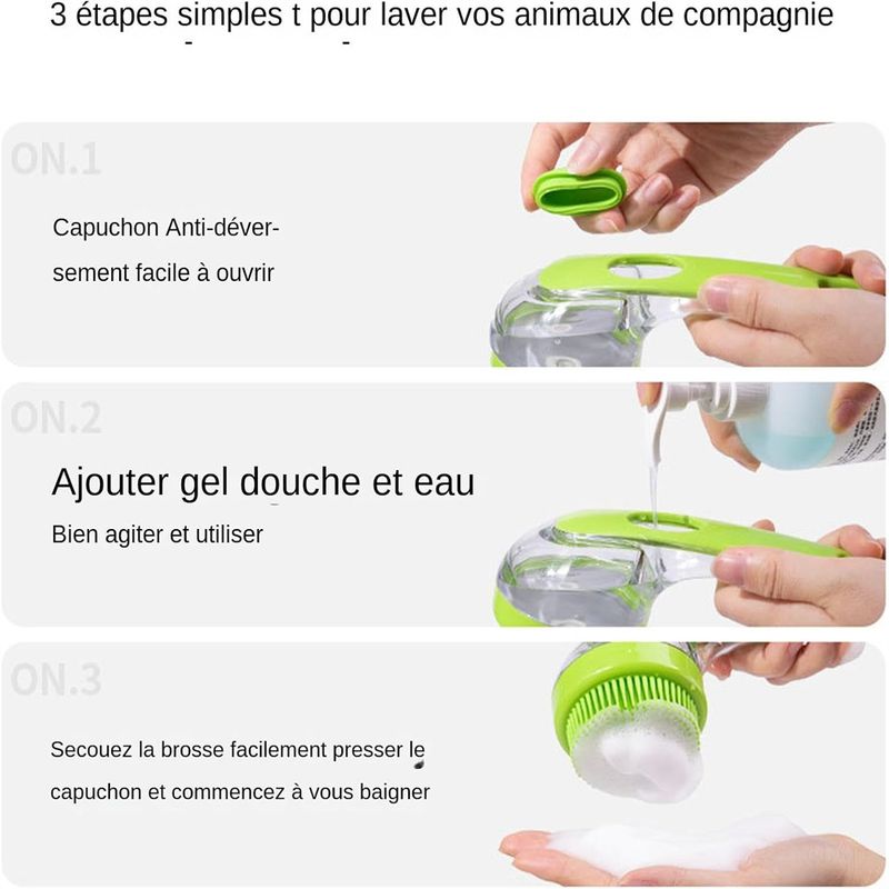 Petopia Brosses de bain en silicone pour chiens et chats