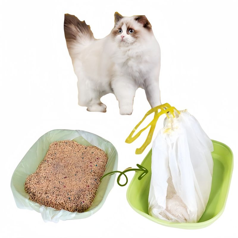 FurryFusion Doublure pour bac à litière pour chat 40 pièces
