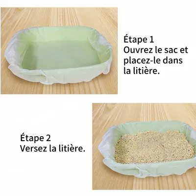 FurryFusion Lot de 40 Sacs à litière pour chat