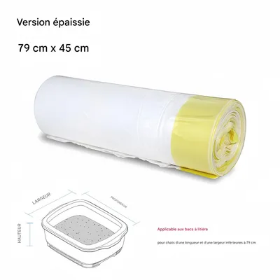 FurryFusion Lot de 40 Sacs à litière pour chat