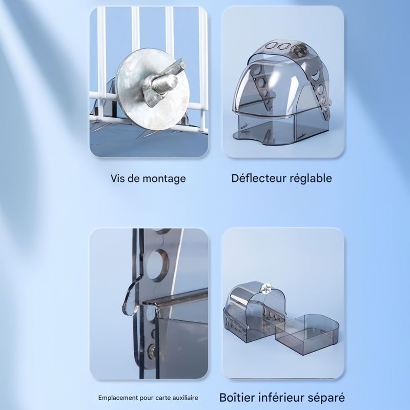 FurryFusion Bain d'oiseaux polyvalent