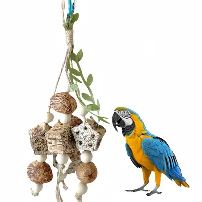 FurryFusion Juguete masticable para loros pequeños
