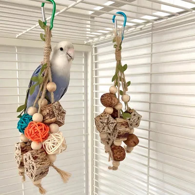 FurryFusion Juguete masticable para loros pequeños