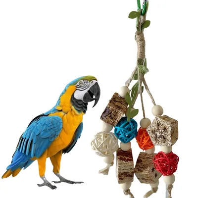 FurryFusion Juguete masticable para loros pequeños