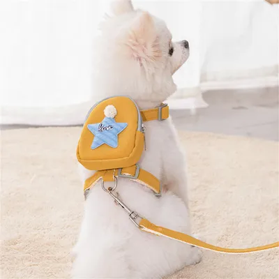 Petopia Arnés de tiro para perros y gatos con mochila