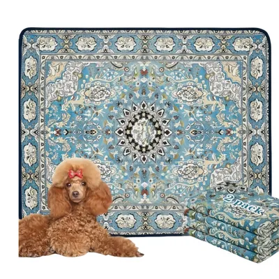 FurryFusion Lot de 2 coussinets anti-pipi pour chien style bohème FurryFusion Lot de 2 coussinets anti-pipi pour chien style bohème