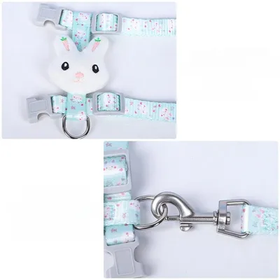 Petopia Harnais de traction pour chat en forme de lapin