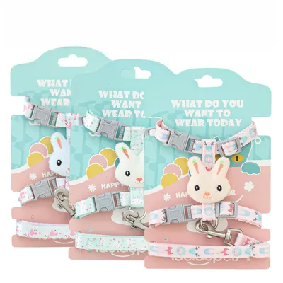 Petopia Harnais de traction pour chat en forme de lapin