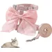 UAMLY Harnais pour chat avec laisse, nœud papillon rose