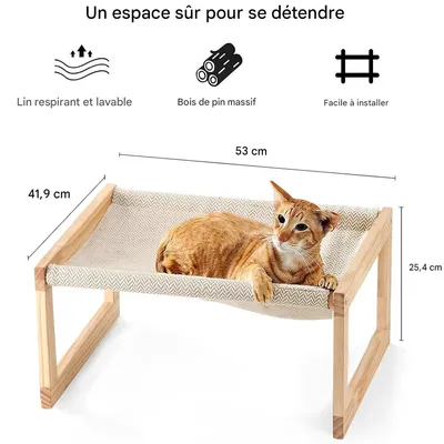 IntiMeg Lit de camp pour chat 53X42X25 cm