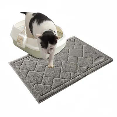 FurryFusion Tapis de litière pour chat en PVC 40 x 60 cm