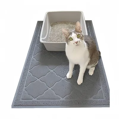 FurryFusion Tapis de litière pour chat en PVC 40 x 60 cm