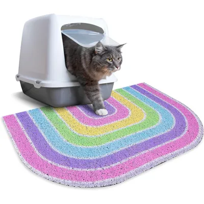 UAMLY Alfombrilla para arenero de gato, diseño de panal ( 2)