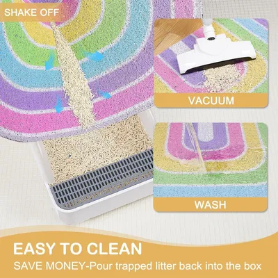 UAMLY Tapis de litière pour chat, motif nid d'abeille (Style 2)