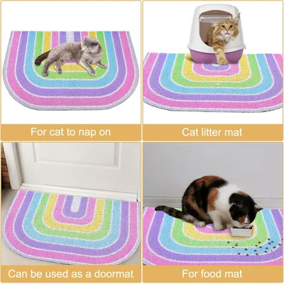 UAMLY Alfombrilla para arenero de gato, diseño de panal ( 2)