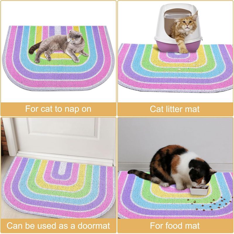 UAMLY Tapis de litière pour chat, motif nid d'abeille (Style 2)