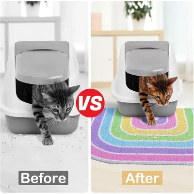 UAMLY Tapis de litière pour chat, motif nid d'abeille (Style 2)